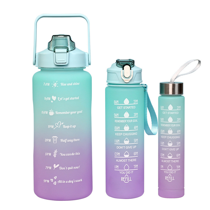 Cross-border exclusive large, medium and small sets of cups, gradient cup sets, large capacity 3-piece sets, plastic space cups, frosted mother and child cups Application Scenario