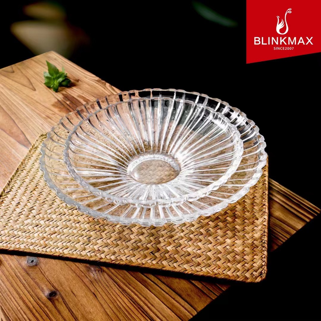 Lizun Splendid Fruit Box Transparent Glass fruit Plate, snack plate, Restaurant, KTV, home snack plate details Picture