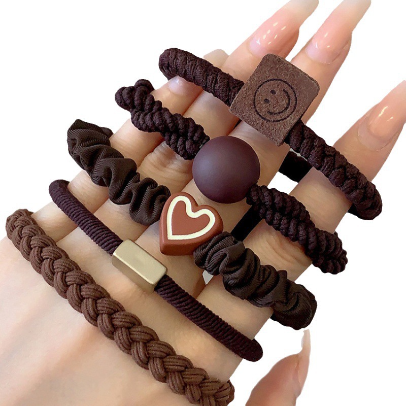 Hair band headband for girls 2023 New high-elasticity durable rubber band that won't damage hair, high ponytail hair band headwear Item Picture