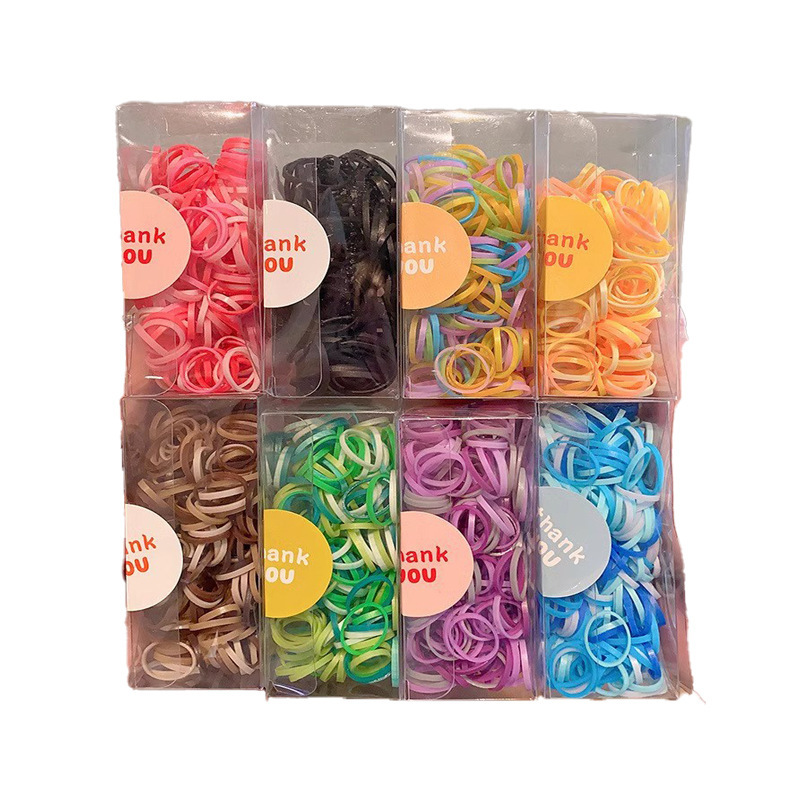 New children's colorful disposable rubber band, candy-colored hair band, cute girls and babies, high-elasticity rubber band hair accessory Item Picture