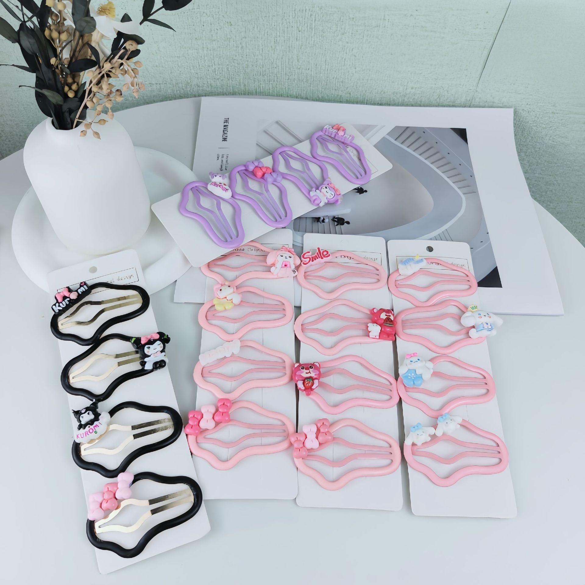 Cartoon hairpins, cloud hairpins, bb hairpins, new bangs, broken hair clips, headwear for girls, back of the head hairpins and hair accessories full figure