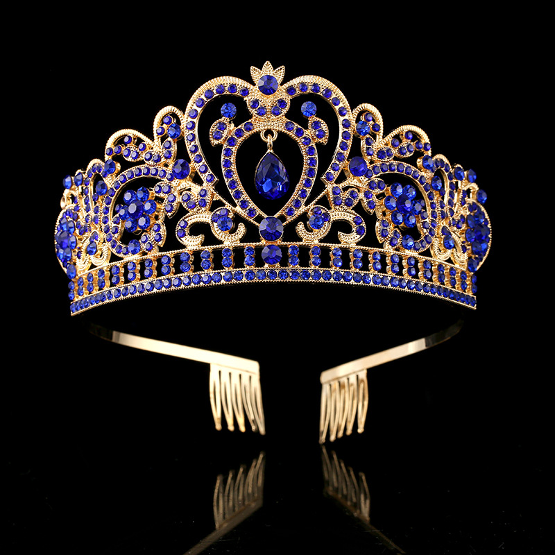 Bride's crown headwear, high-end crystal hairband, princess dress headwear, birthday tiara, children's crown headwear details Picture