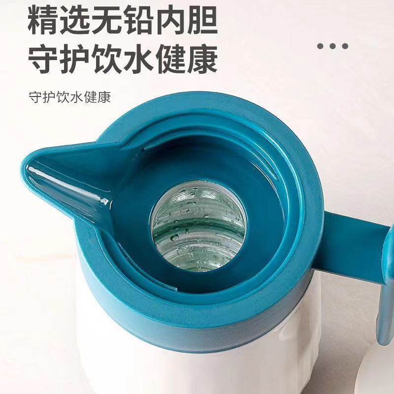 Wholesale of large-capacity household hot water kettles with handles, office coffee kettles, dormitory and student thermos flasks Specification drawing