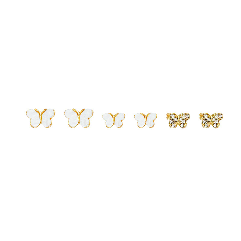 Fashionable butterfly Zircon set stud earrings for women, a new bestseller in 2025, with a light luxury design sense and elegant earrings Item Picture