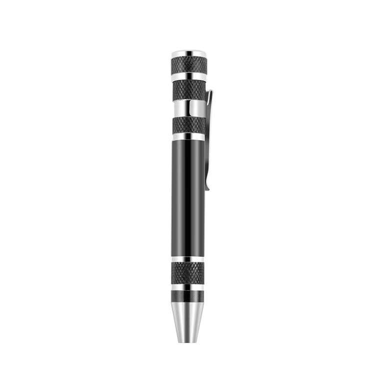 Multi-functional screwdriver, eight-in-one aluminum alloy disassembly tool, pen tip, one-line cross head changer screwdriver, precise undefined