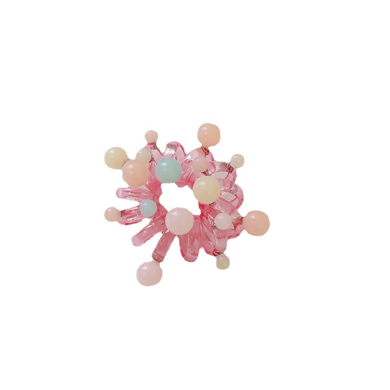 The Korean Internet celebrity pearl hair band "Mermaid Girl" can be tied without damaging hair. The hair tie is simple and seamless, and the hair band is used to tie hair Item Picture