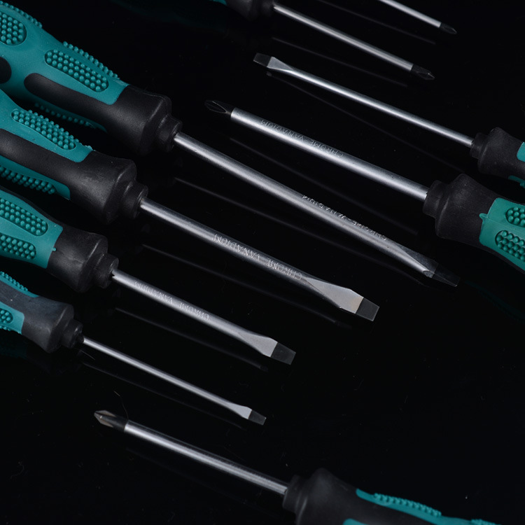 Factory wholesale single-use magnetic flat-head cross-head screwdriver set, small screwdriver, manual screwdriver tool set details Picture