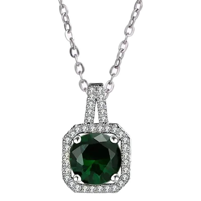 Cross-border Zircon Princess bag Pendant necklace, micro-inlaid zircon swan pendant necklace, light luxury style collarbone chain wholesale Item Picture