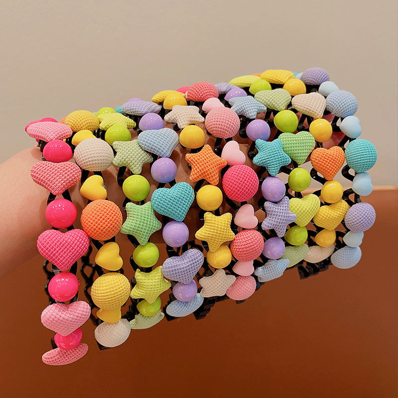 Children's cartoon hair band, a perfect tool for organizing broken hair. Girls' hair won't be damaged. Anti-slip bangs. Little girls' candy headband Specification drawing