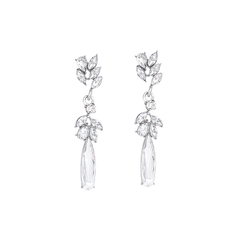 Super Sparkling Wheat ear water drop Earrings 2024 New niche design earrings, versatile, simple and elegant earrings Item Picture