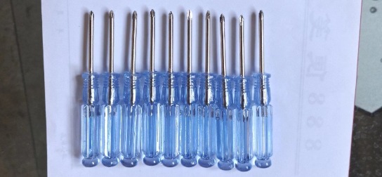 Crystal screwdriver, 3MM small screwdriver with transparent handle, for repairing mobile phones and computers, small screwdriver, cross and straight mini screwdriver undefined