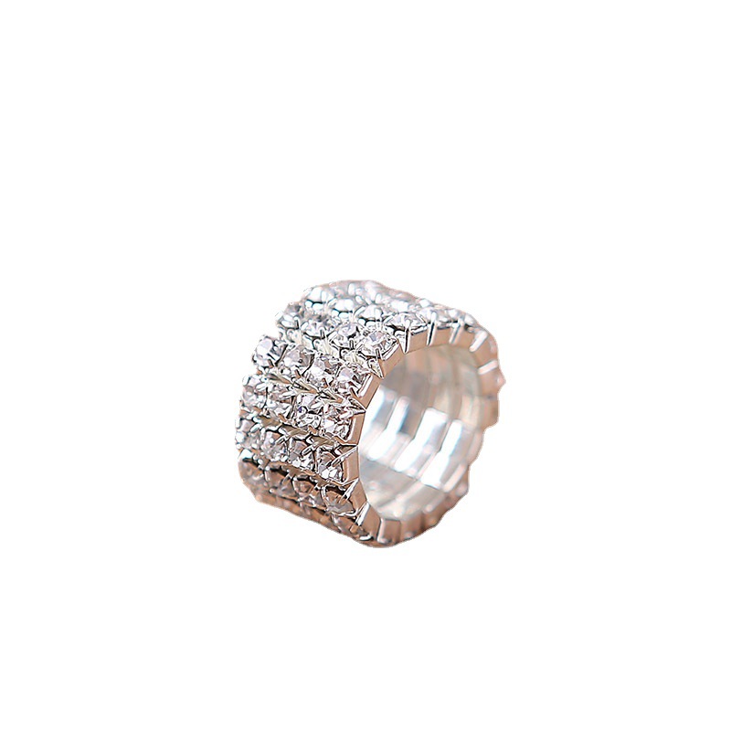 European and American luxurious full-diamond necklaces, bracelets, stud earrings, ring sets, bridal accessories, wedding dress accessories N4673 Item Picture
