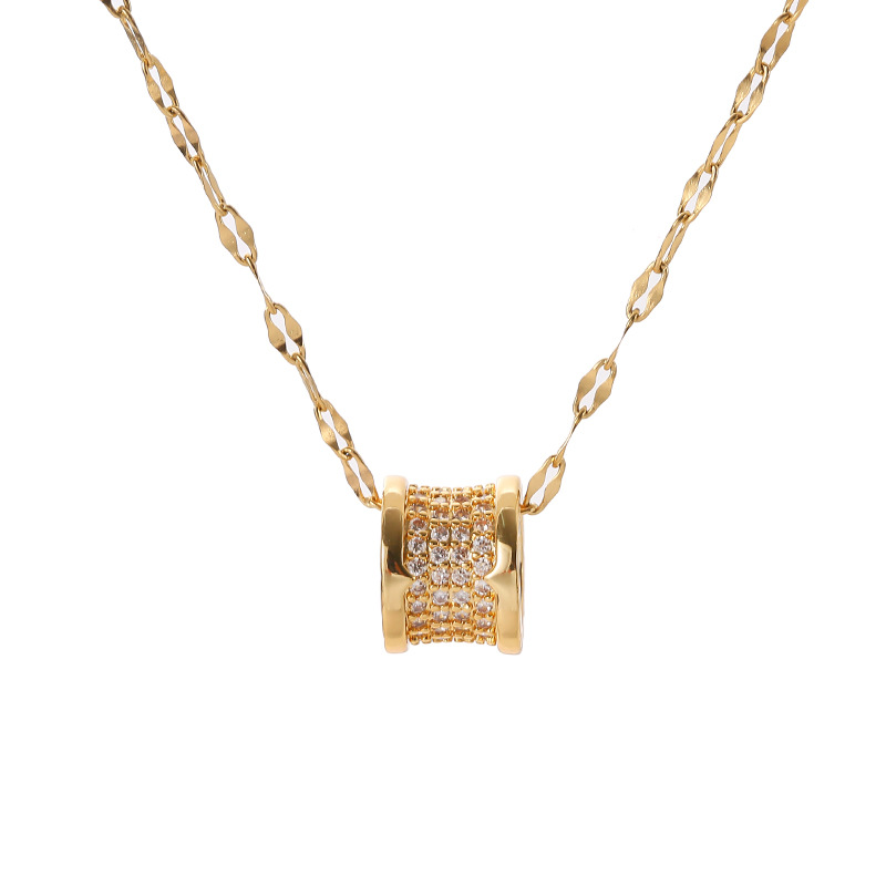 European and American golden luxury mini waist titanium steel necklace, women's personality, high-end sense, fashionable Internet celebrity collarbone chain, niche accessory Item Picture