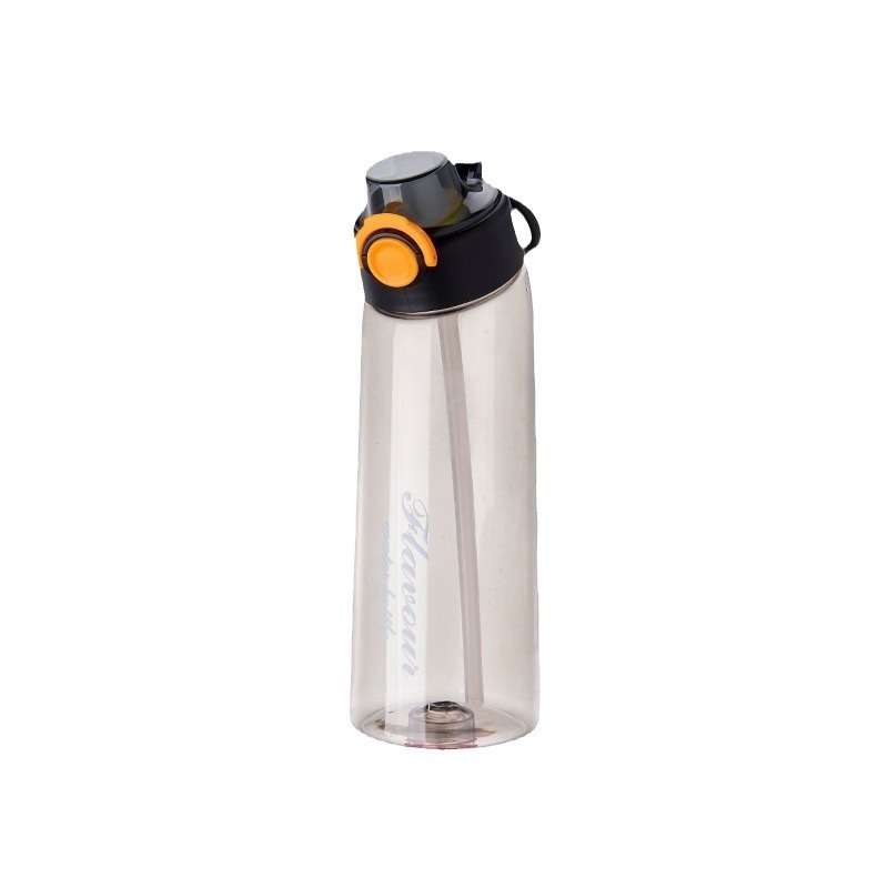 Student Fun Cup, Fruit-flavored water bottle, 0-sugar 0-calorie extract, scented straw, two-color gradient plastic water cup, student water cup Item Picture