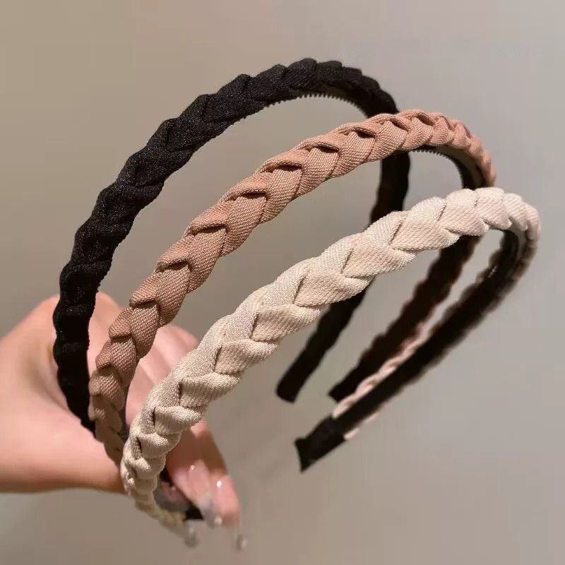 High-end anti-slip hair band, simple hair pressing button, women's special hair clip for washing face, 2024 new style twisted hair accessory Specification drawing