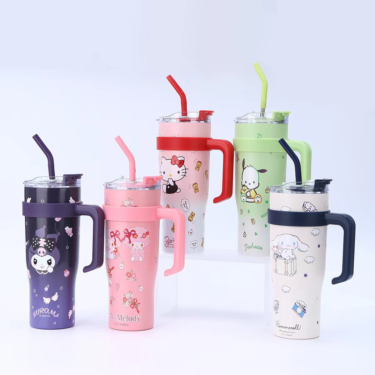 Sanrio Cartoon car cups, 304 stainless steel double-layer vacuum insulated cups, household portable and casual cups wholesale details Picture