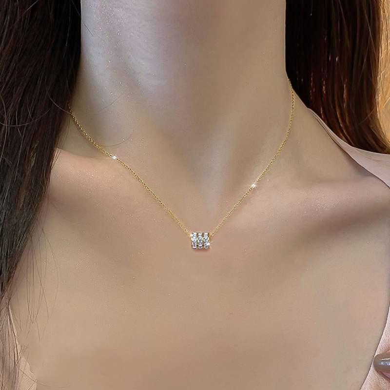 【 All-titanium Steel 】 Minimalist style mini waist, real gold necklace inside the furnace, female Instagram influencer collarbone chain accessory details Picture