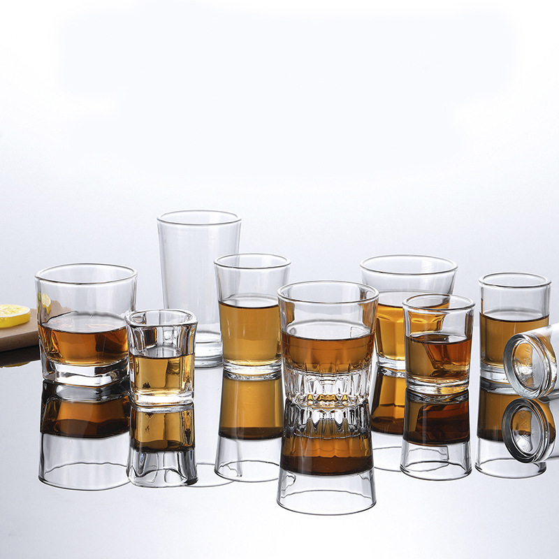 Beer mugs, bar KTV durable tempered glass cups, home tea cups, octagonal tempered cups, whisky glasses details Picture