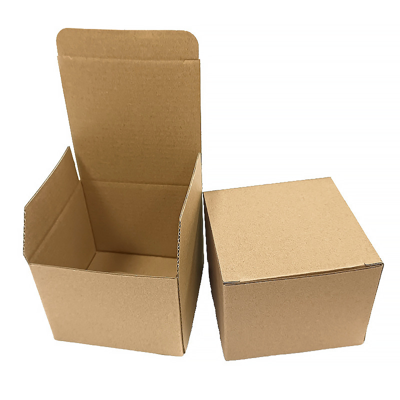 A single small box with a bottom cover, a three-layer corrugated square cross-border water cup, a single cardboard box Item Picture