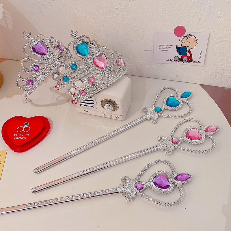 Frozen Princess Hair accessory, children's crown Magic wand gift, birthday present, Elsa Princess hair band, hair clip for girls full figure