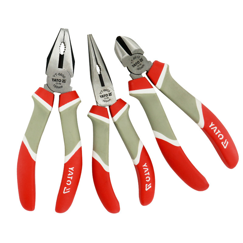 YATO industrial-grade diagonal pliers, wire strippers, diagonal pliers, electrician wire cutters, wire cutting pliers, tool pliers, and water mouth pliers Specification drawing