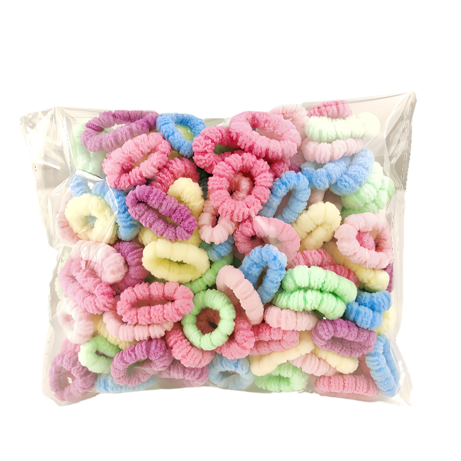 New cotton ring, rubber band, children's colorful hair tie, small size, baby's hair won't hurt, best-selling baby hair tie towel ring Item Picture