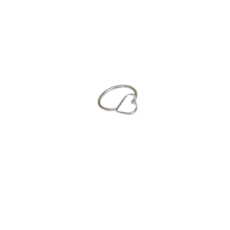 Cross-border European and American open, fashionable, individual, elegant, light luxury, exquisite and high-end female heart-shaped open ring for girls Item Picture