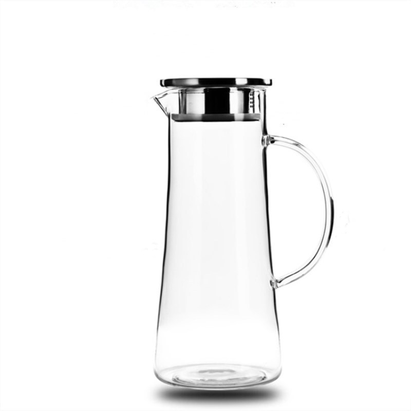 Thickened glass cold water kettle, large-capacity summer juice lemon cup, explosion-proof and high-temperature resistant large cold boiled water kettle Item Picture