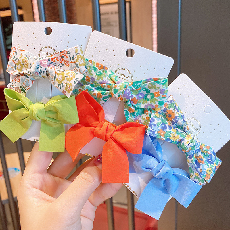 Summer new bow children's hair clips, cute and popular hair accessories, baby princess hair clips, side bangs clips Specification drawing