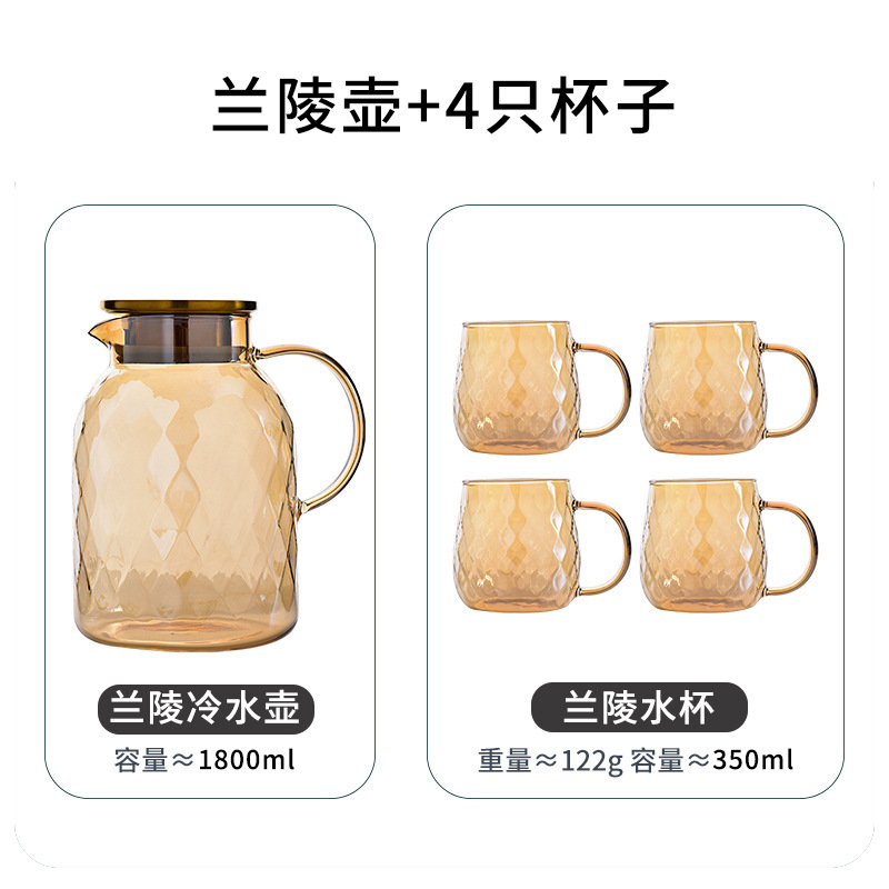 Thickened glass filter tea pot, household cooling water bottle, steel bamboo lid flower tea pot, high-temperature resistant tea infuser, boiling water bottle Application Scenario
