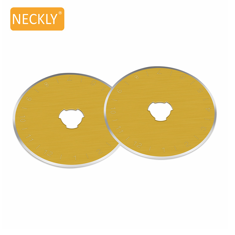 Factory direct supply: 45X8X0.3mm titanium-coated fabric gold circular knife, rotating gold paper cutting blade, circular hole wheel knife Application Scenario