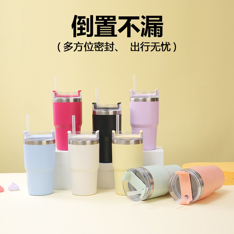 Cross-border factory direct supply 15oz stainless steel insulated cups, solid-color car water cups, portable and compact cold preservation ice cups details Picture