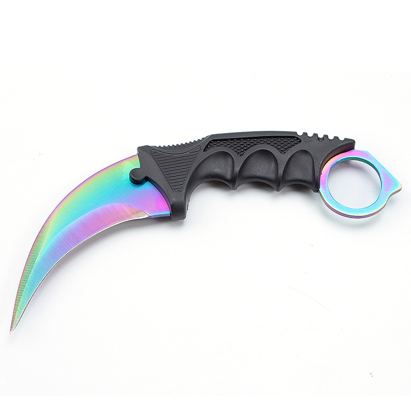 Factory wholesale solid-color claw knives, CSGO game scimitars, high-hardness claw knives, hand motion sharpening tool knives undefined
