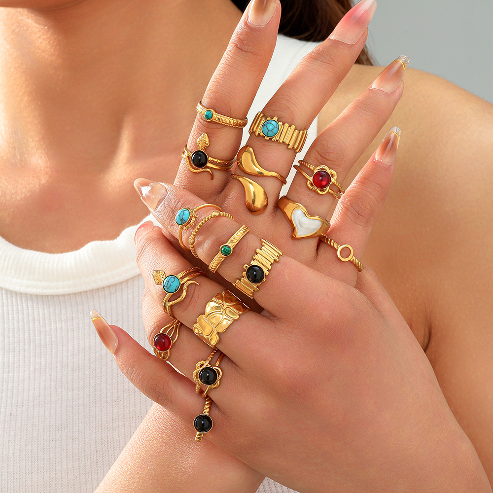 The new titanium steel ring does not fade. It features a niche design, a light luxury and minimalist style, and is a best-selling cross-border temu ring from Europe and America Application Scenario