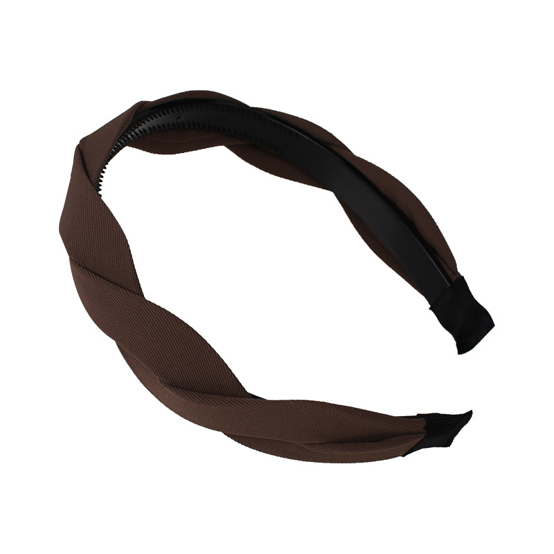 The braided braided hairband exudes a high-end, simple and refined look. The face-pressing headband and hair tie are elegant hair accessories and headwear Item Picture