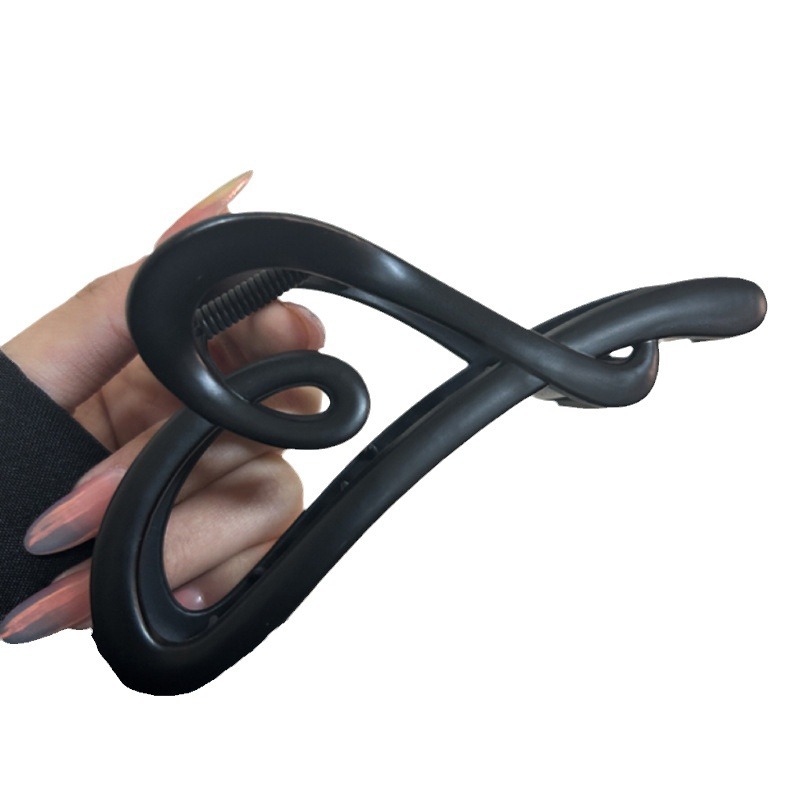 The 2024 new style of the "Love Grab Clip" hair clip for women features a high-end look. It is a large hair clip with a shark clip at the back of the head Item Picture