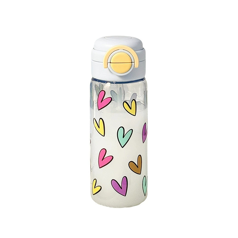 The tritan water cup for girls with high appearance standards is portable and cute. It is a double-drinking straw cup and a durable and easy-to-use cup for students during summer sports Item Picture