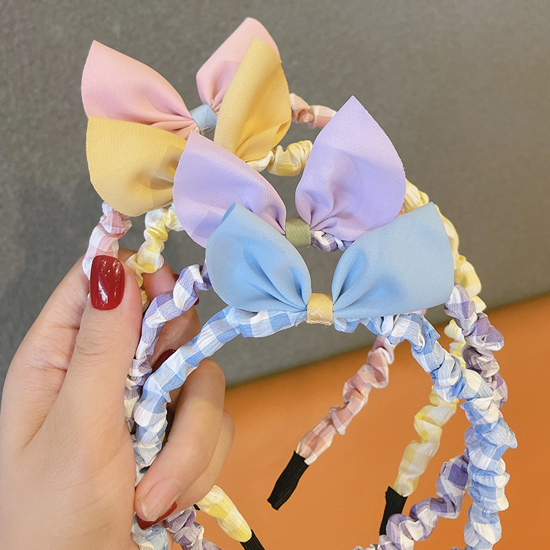 Korean rabbit ear princess hair band for children and girls, cute princess bow hair band, trendy hair accessories for little girls Specification drawing