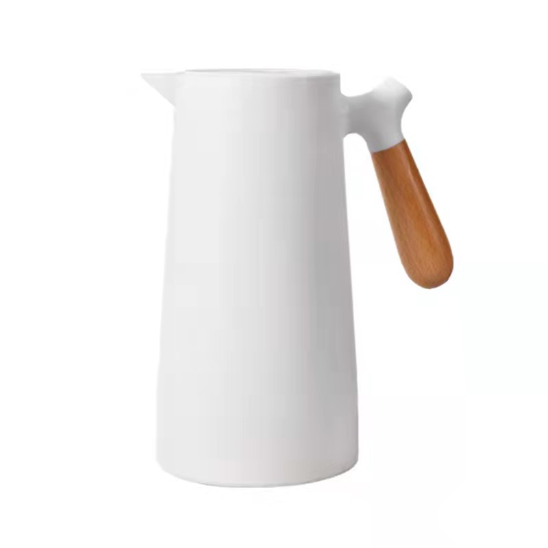 European-style thermos flasks, household thermos flasks, cold storage flasks, wooden handles, large-capacity hot water kettles, wholesale gifts, one-piece consignment Item Picture