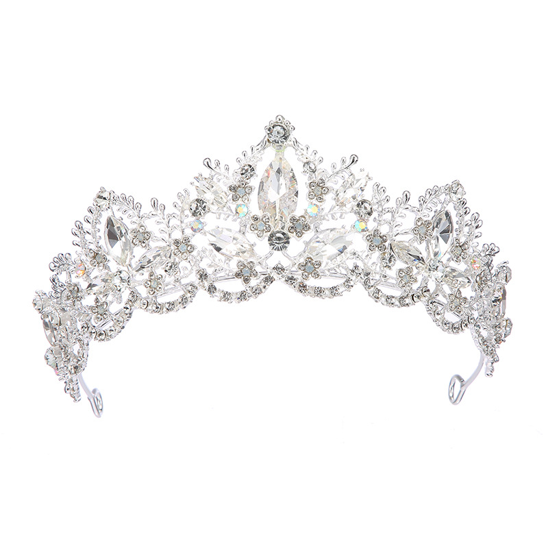 Cross-border bride crown headwear, European-style wedding, coming-of-age, birthday, super ethereal, luxurious and grand crown headband accessories for women Item Picture