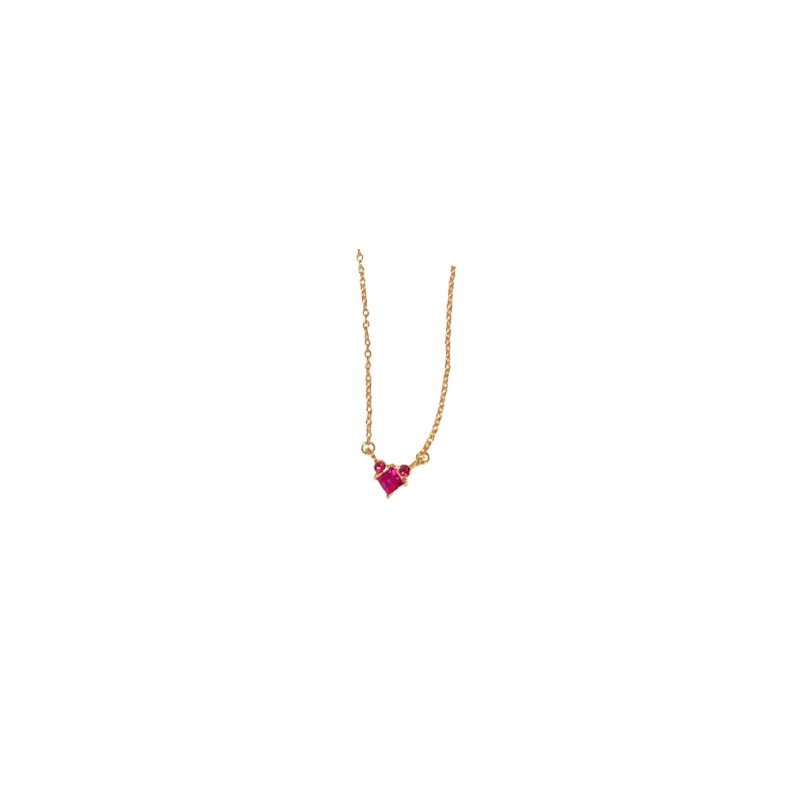Xiaohongshu's best-selling Little Red Heart gemstone necklace, a new luxury pendant for women in 2025, is a versatile and exquisite collarbone chain Item Picture