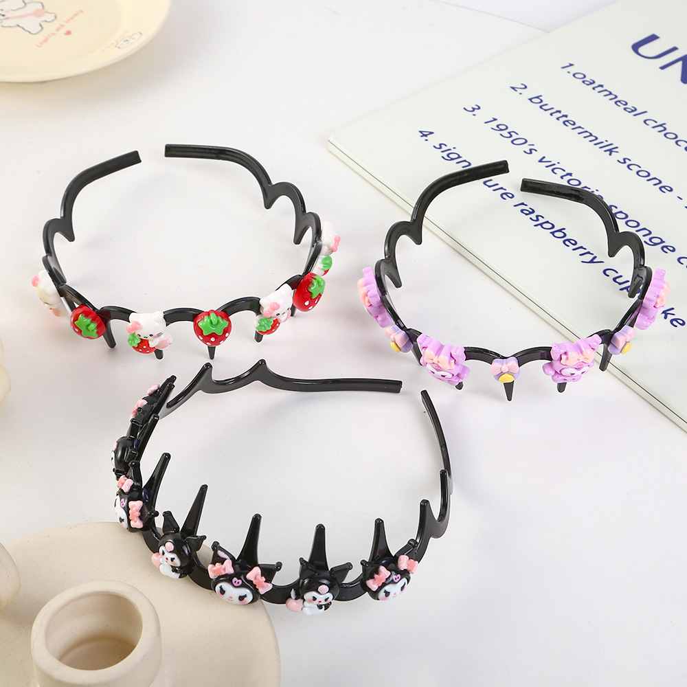 Wholesale of new hair accessories for little girls and children, big teeth, cartoon animal bangs, hair combs, hair clips, and fabric headbands details Picture