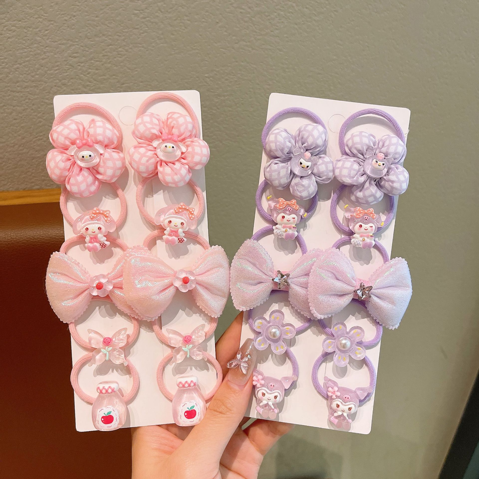 2025 Children's hair band, girls' hair tie, Little Girls' bun hair flower hair accessory, Baby ponytail hair tie headaccessory details Picture