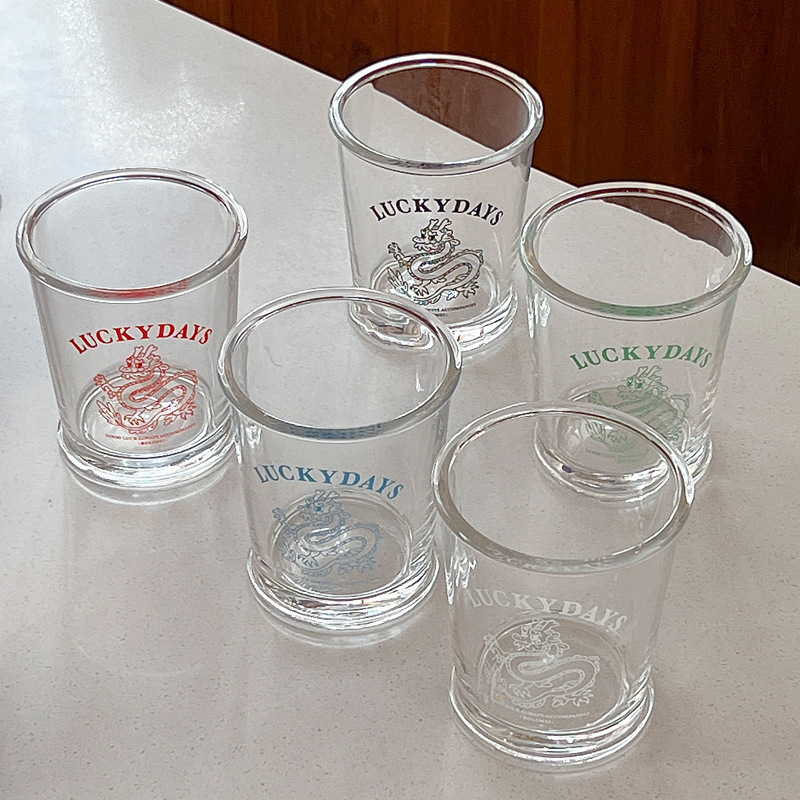 Boli Mei InS-style couple's Dragon Year water Cup, Glass cup, cold brew coffee cup, breakfast milk cup, best friend cup Application Scenario