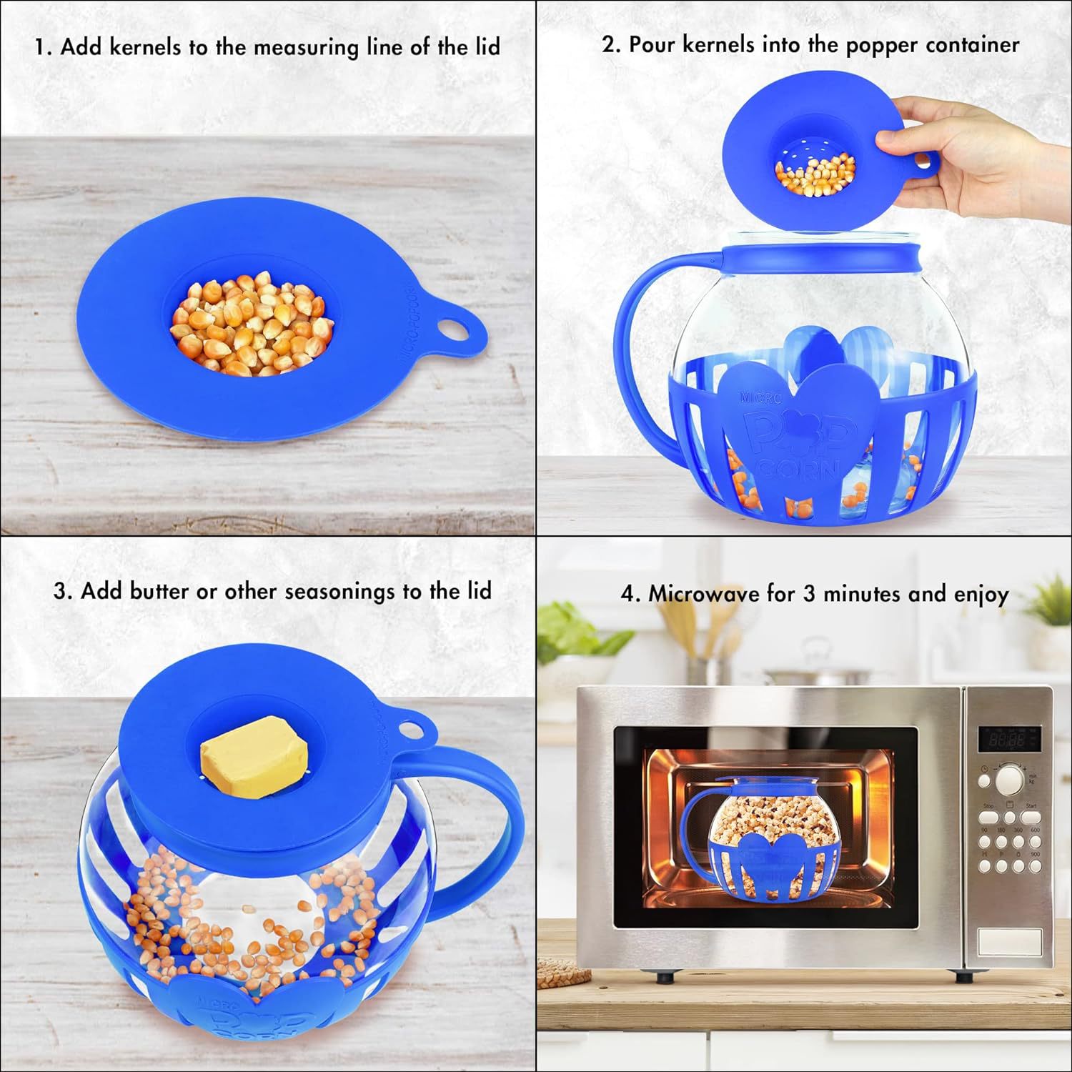 Cross-border bestsellers: Microwave oven, Micro-Pop popcorn pot, glass and plastic casing, dishwasher, 2.25qt self-bursting machine Item Picture