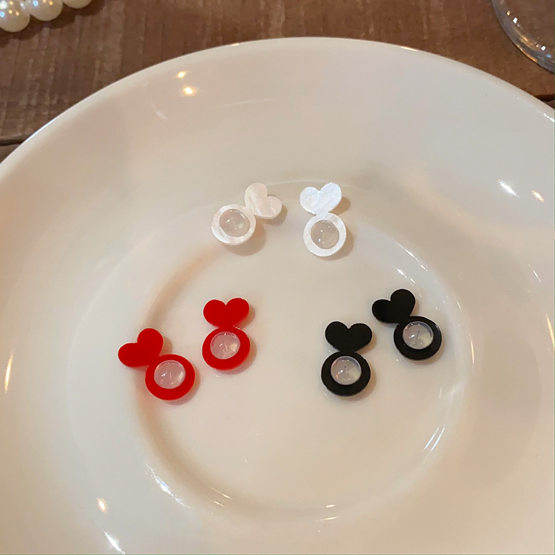 Silicone hamburger ear plug support to prevent falling off, heart-shaped transparent ear plug, back plug ear stud, back cap magic tool to fix and prevent sagging details Picture
