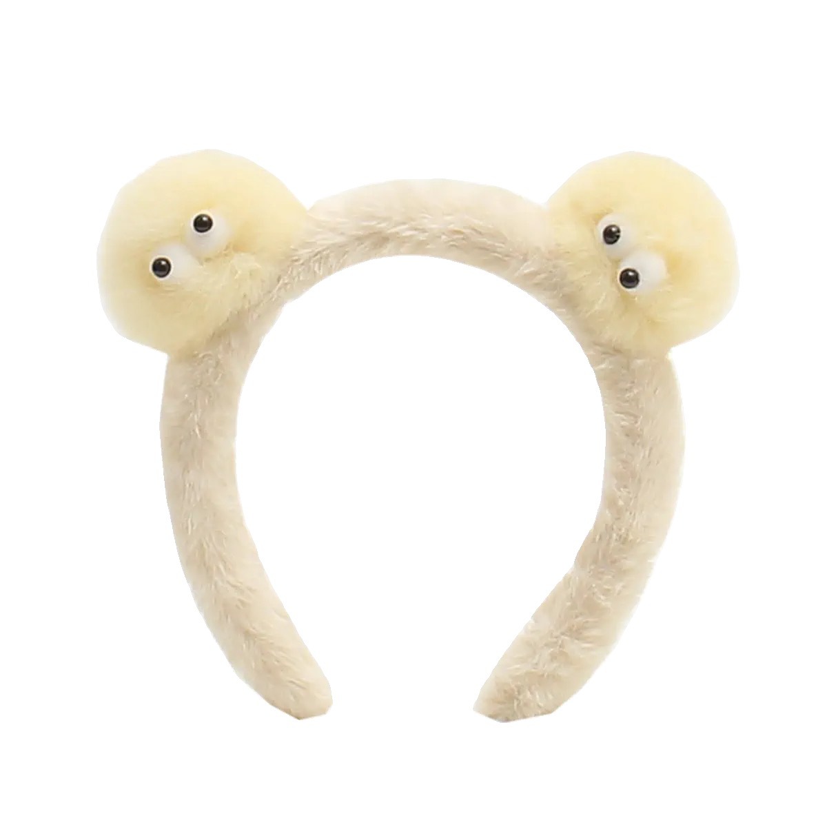 Cartoon plush coal ball hair band, anti-slip headband for girls to wash face and press hair, children's hair clip, cute and versatile hair tie headwear, autumn Item Picture