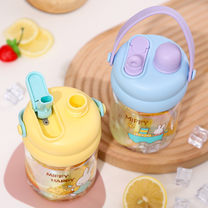 Authentic Mifei Double-drink Flower Tea cup, large-capacity cartoon water cup, high appearance level plastic travel cup for women in summer, small gift details Picture