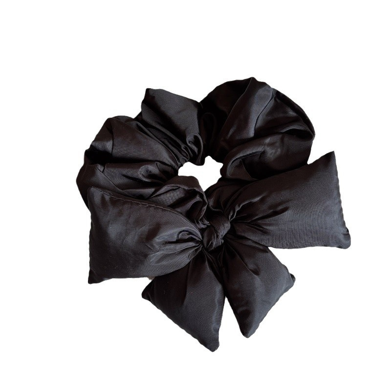 Dongdaemun, South Korea, 2024 new Maillard color bow, large intestine hair band, bun, hair tie, hair tie Item Picture