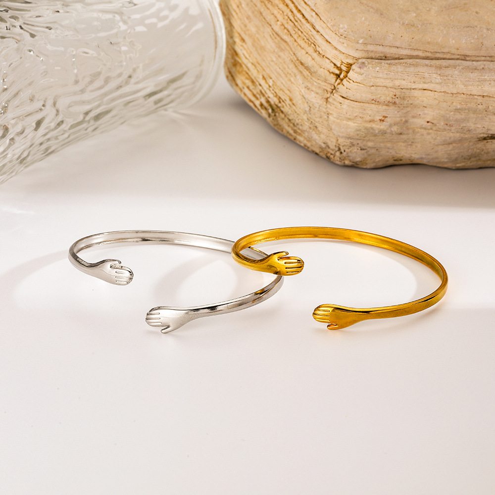 New European and American export women's bracelet, personalized design, electroplated gold plating, no color fading, cross-border temu manufacturer wholesale details Picture